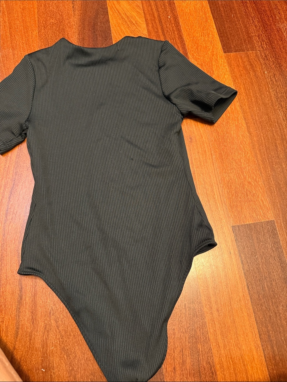Toast Swim Black Ribbed One-Piece Swimsuit with Front Zip, size Medium - Picture 2 of 7
